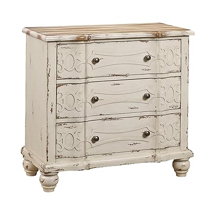 Amazon Com Sofaweb Com Weathered Cream Ornate Drawer Chest