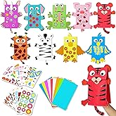 WATINC 9Pack Hand Puppet Art Craft Paper Sock Puppets DIY Making Your Own Puppet Kits Party Favors Wiggle Googly Eyes Storyte