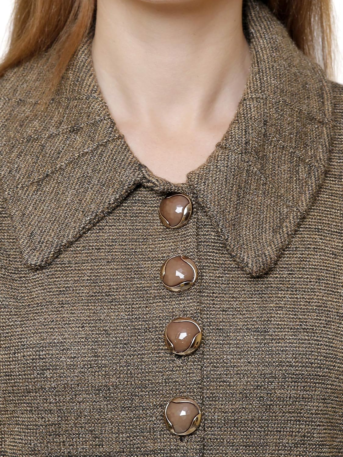 matelco woollen buttoned with pockets coat for women