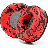 WC Wicked Cushions Extra Thick Premium Earpads for Skullcandy Hesh Wired & Hesh 2 Wireless Headphones - Red Camo