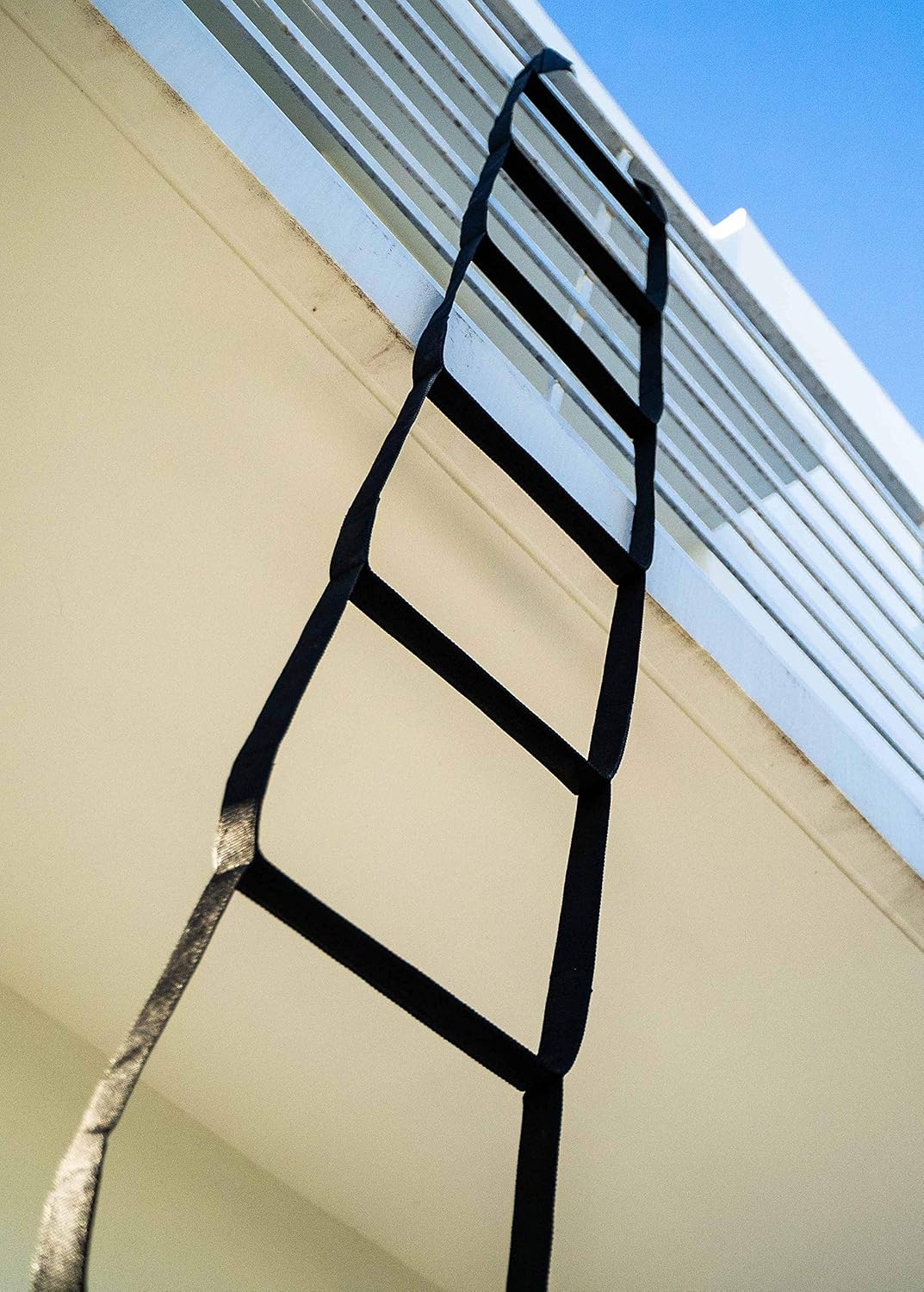 ISOP Rope Ladder for 2 Story Homes 13 ft (4m) | Rope Ladder for Kids or Adults | Fire Escape Ladder for 2 Story Homes | Spring Hooks Incl. - - 