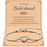 Tarsus Love Knot Sister Bracelet, Sister Birthday Mothers Day Christmas Jewelry Gifts for Sisters Women