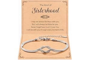 Tarsus Love Knot Sister Bracelet, Sister Birthday Mothers Day Christmas Jewelry Gifts for Sisters Women