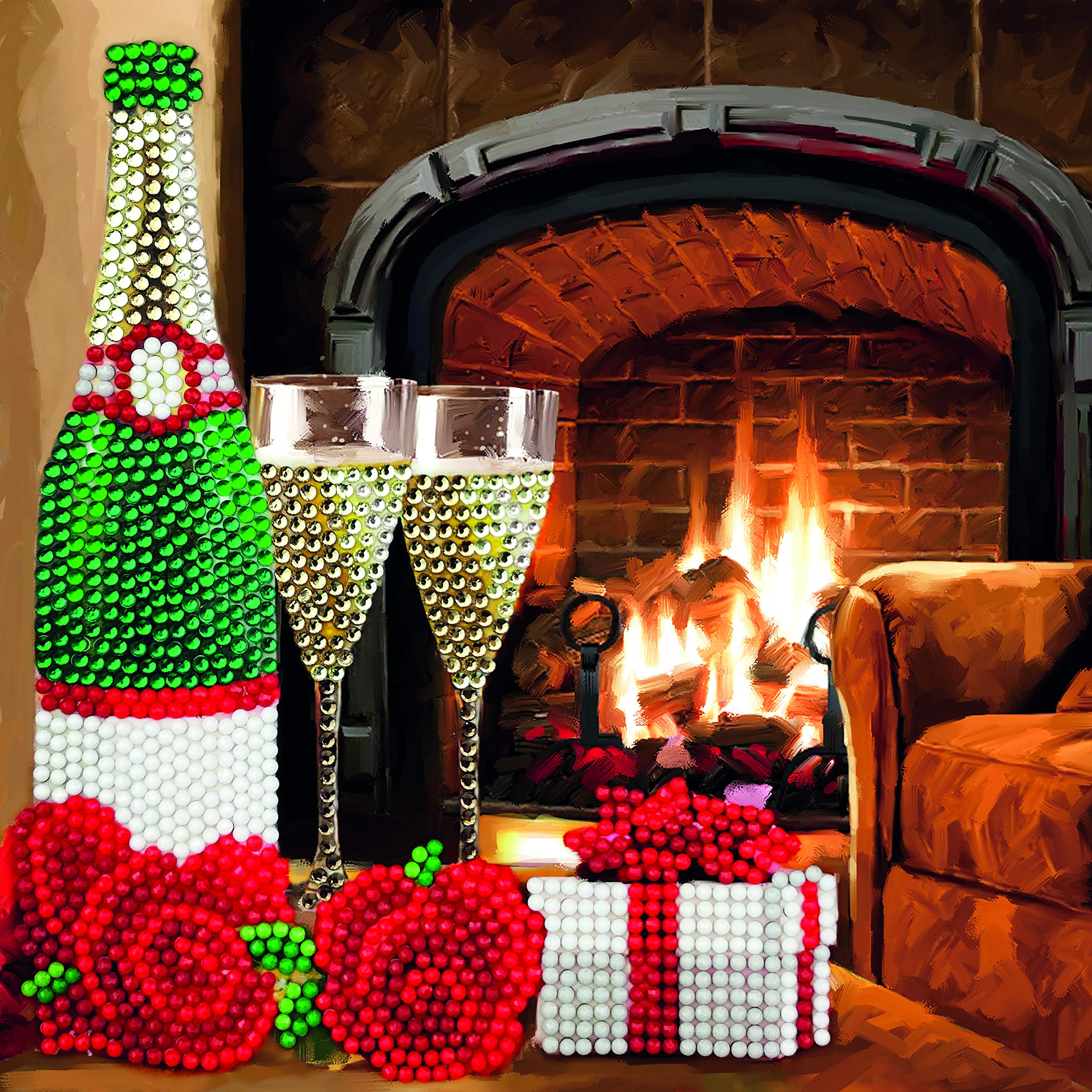 Crystal Art CCK-A45 Dogs, 18 x 18 cm Celebration, 18x18cm Card, Multicoloured