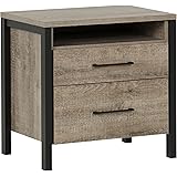 Amazon Com South Shore Gravity 2 Drawer Nightstand Gray Maple Furniture Decor
