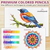 Creativepeak Professional Colouring Pencils 48 Colour Set with Swatch Card view 6