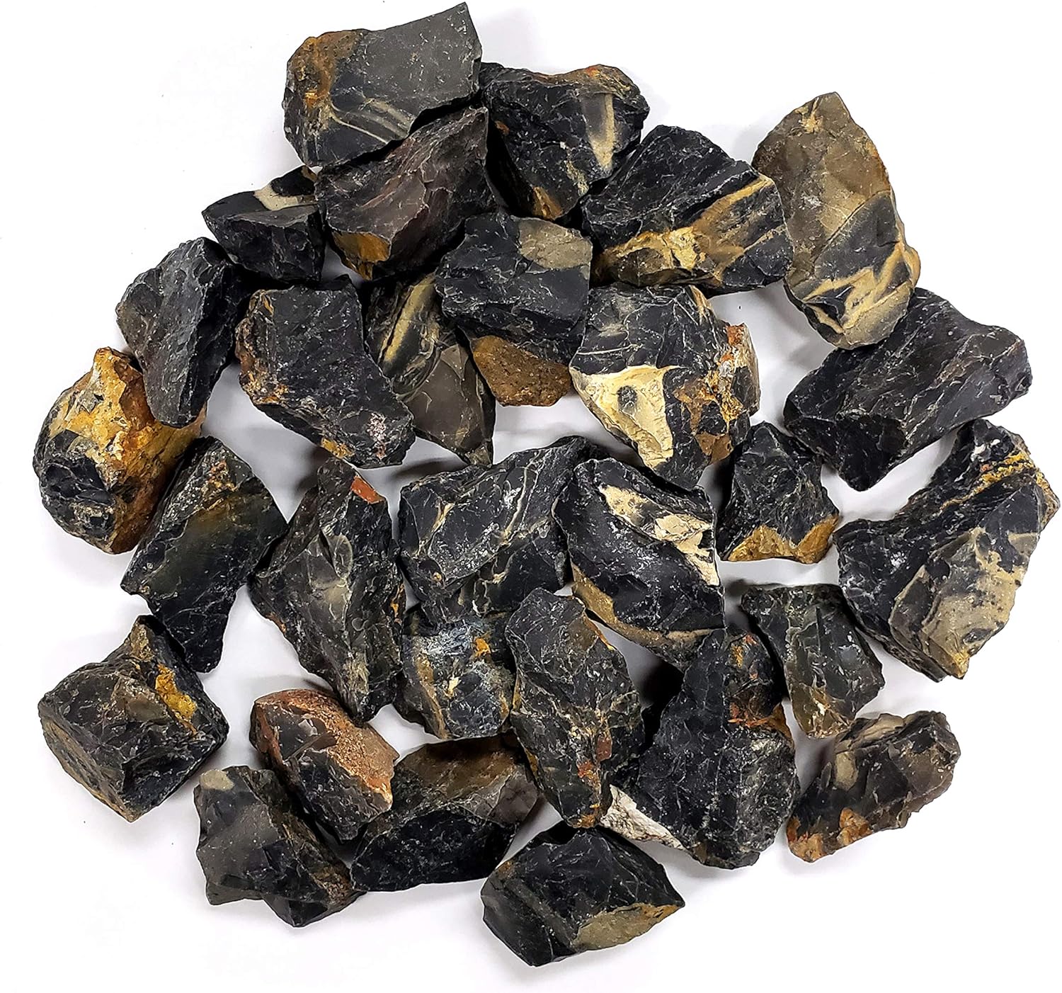 Indoor Fountains & Accessories - MINERALUNIVERSE 1/2 LB Black Onyx Stones - Bulk Black Onyx Crystal - Raw Natural Stones & Crystals - Fountain Rocks for Cabbing, Polishing, Wire Wrapping, Reiki, Chakra Crystal Healing