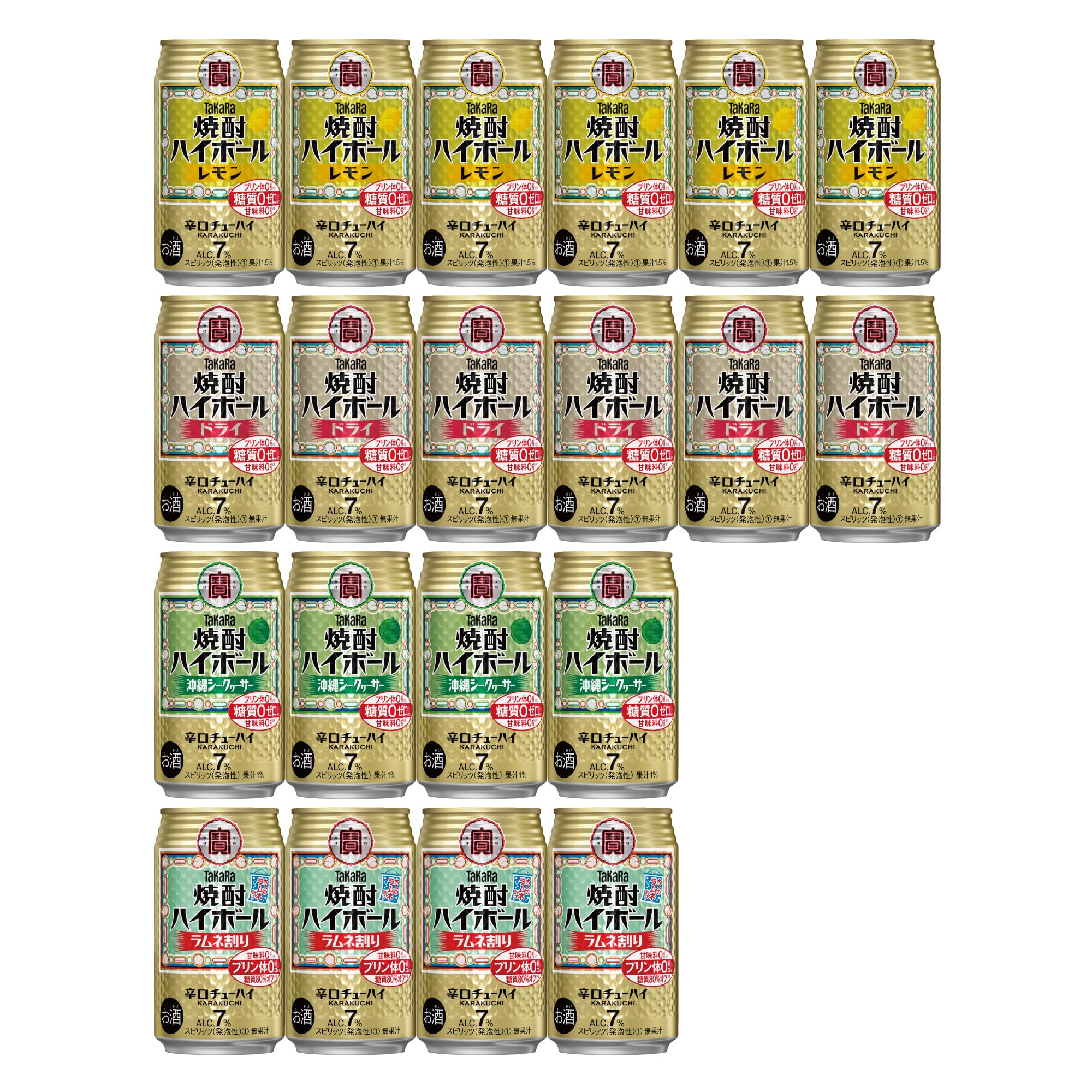 焼酎ハイボール4種類20本入り飲みくらべセット [ チューハイ 350ml×20本 ]商品画像