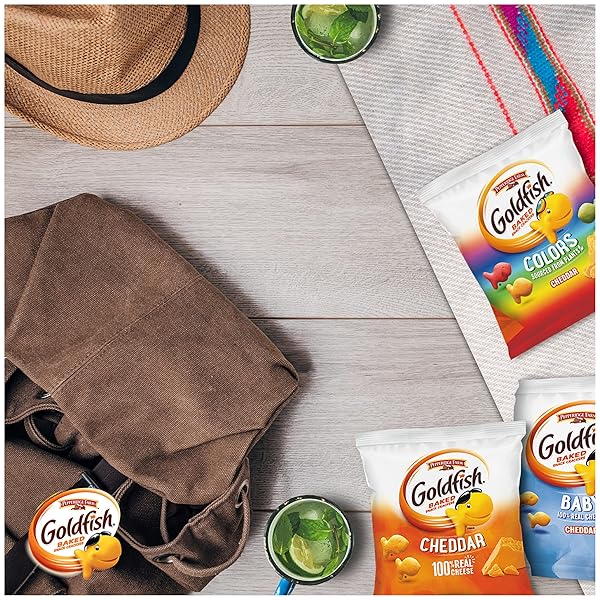 GOLDFISH FAMILY FAVES CRACKERS, CHEDDAR, COLORS AND BABY CRACKERS SNACK PACKS, 20-CT VARIETY PACK