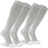 Sunew Soccer Baseball Socks, 2/3 Pack Multi-Sport Athletic Softball Football Volleyball Socks for Youth Adult 4 Size
