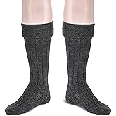 Allsafe Traders Scottish Bubbles And Square Kilt Hose for Men, Ribbed Socks for USA Shoe Sizes