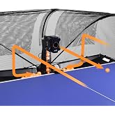 WAYMARK S6-PRO Table Tennis Robot Ping Pong Machine | With Ball Recycling Net &amp; 100 Balls, 9 Spin Modes, 8.9-76 MPH Speed for Solo Practice, Fits Tables <2.5 Inches Thick