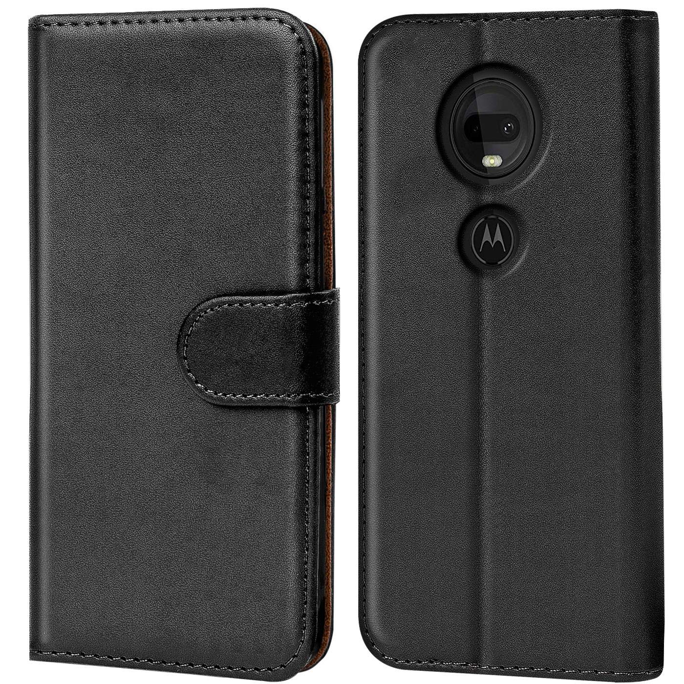 Verco Wallet Case for Motorola Moto G7 / G7 Plus Book Cover with Magnetic Closure compatible with Motorola Moto G7 / G7+ Flip Case with Card Slots Faux Leather - Black