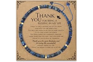 AGOT Thank You Gifts for Women: Teacher Appreciation Office Gifts for Coworkers Employee Boss Lady Manager Colleague Natural Stone Bracelet
