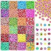 24-Grid Slime Add Ins slime charms,Fake Sprinkles Fruit Slice Slime Mix Ins | Polymer Clay Slices for Nail Art Fimo,Fruit Nail Charms for Slime Accessories Add Ins,Slime Beads for Decoration DIY Crafting