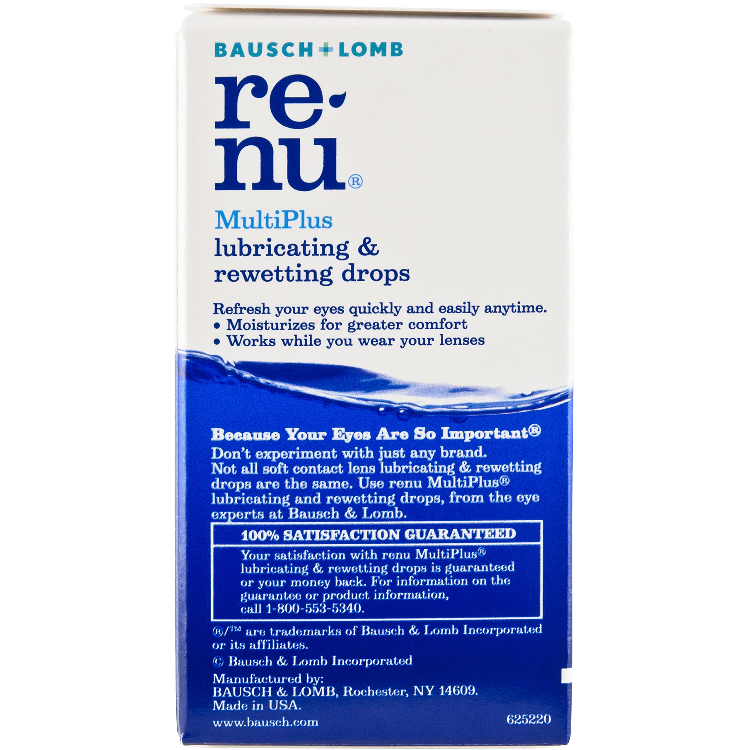 Renu Soft Eye Contact Lens Rewetting Drops 0.5 Fluid Ounces