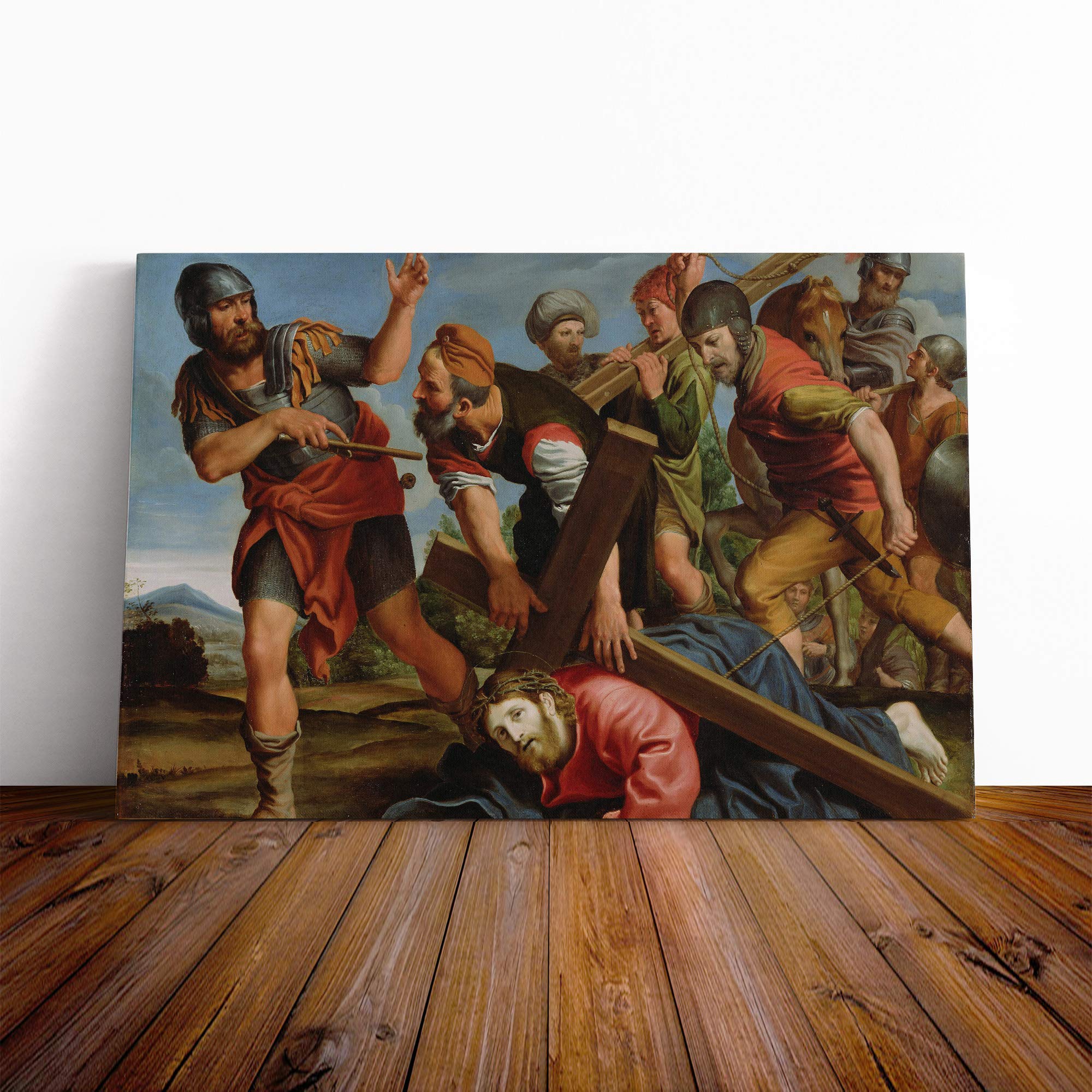 Domenico Zampieri The Way to The Cavalry Canvas Print | Gallery Wrapped 30mm Frame Wall Art | 20x14 inches | Ready to Hang | Modern Picture | Living Room Bedroom Lounge Office