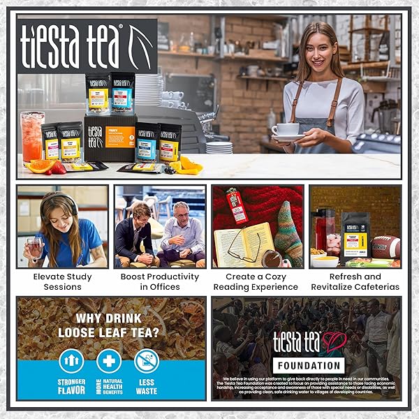 TIESTA TEA – LEMON GINGER TURMERIC, LOOSE LEAF, LEMON GINGER HERBAL TEA, PREMIUM BLEND, NON CAFFEINATED HERBAL, MAKE HOT OR ICED & BREWS UP TO 50 CUPS, 5 OUNCE REFILLABLE TIN