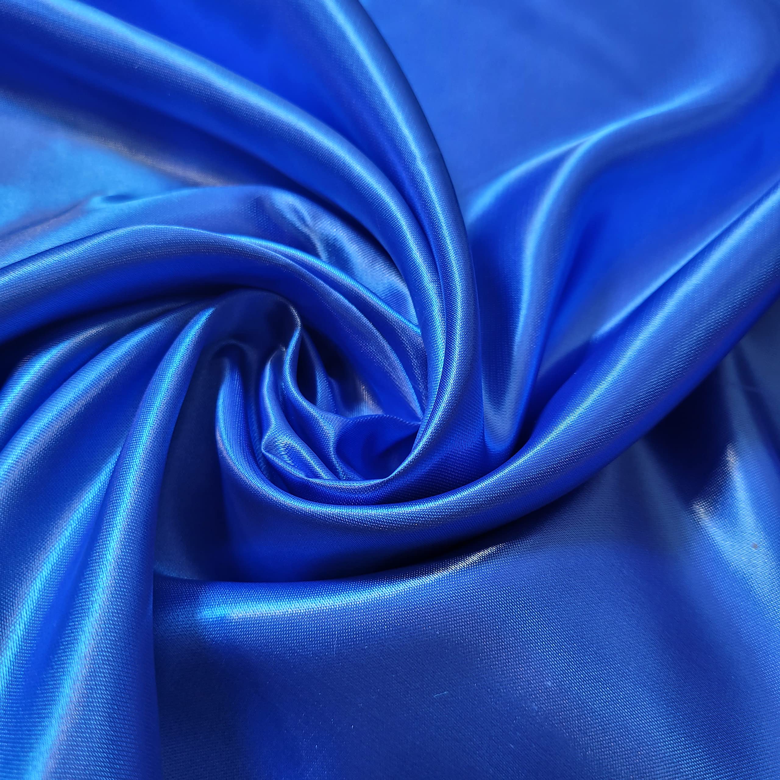Silky Satin Fabric – Plain Solid Colour Luxury Dressmaking & Craft Material | Ideal for Wedding, Prom, Décor | 58" (150 cm) Wide | Sold Per Meter (Pre-Cut Lengths) (Royal Blue, 5 Meter)