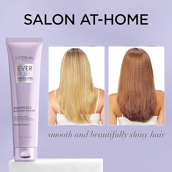 L’OREAL PARIS BLOW DRY PRIMER FOR 48 HR FRIZZ CONTROL, SULFATE FREE, EVERPURE 5.1 FL OZ
