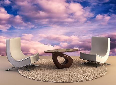 Amazon Com Wall Print Poster White Pink Puffy Clouds Blue Sky Wall Art Decor Photo Wallpaper Poster Print Home Kitchen