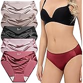 ITAYAX Silky Smooth Invisible Hipster Bikini Underwear for Women Frozen Silk Seamless Panties with Silky Tactile Touch