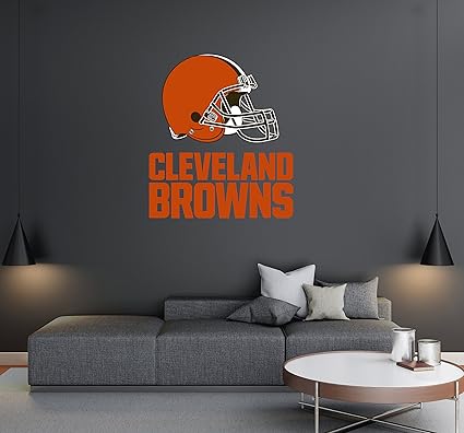 Cleveland Browns Logo Wall Decal Nfl Football Decor Sport Mural