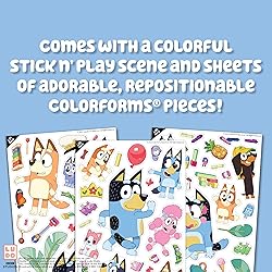 Colorforms Bluey Set - Repositionable Pieces Stick