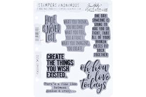 Stampers Anonymous Tim Holtz Cling Stamps 7"X8.5", Ponderings
