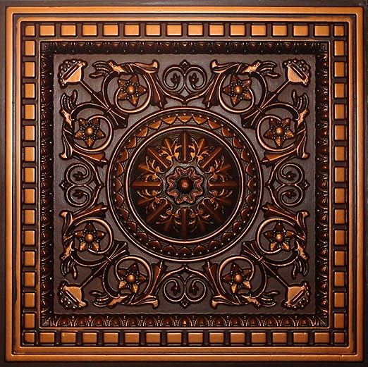 Amazon Com Pvc Drop In 24 X 24 Ceiling Tiles D215 Antique