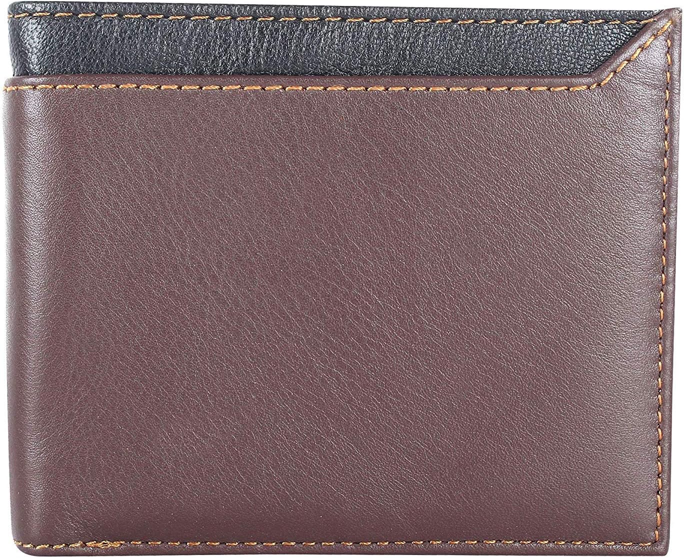KEZRO Men's Bifold Genuine Leather Wallet (Brown)