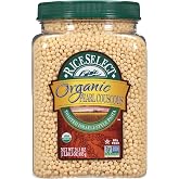 RiceSelect Organic Pearl Couscous, Israeli-Style Couscous Wheat Pasta | Small oven-toasted pasta pearls, non-GMO, kosher, ideal for Mediterranean meals, 24.5-ounce jar