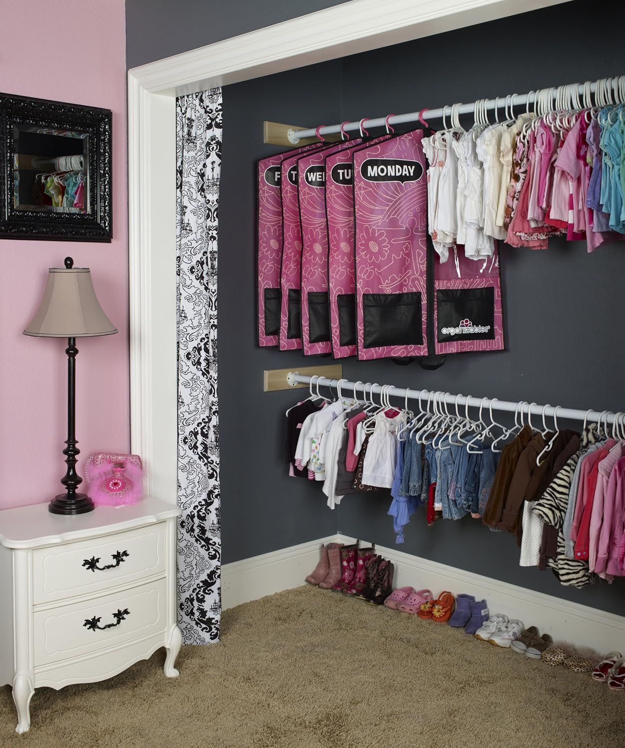 Organizables Children's Hanging Clothes Organizer, Girls Standard