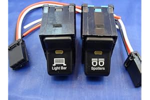 AUGANIMI Fits Jeep® TJ Wrangler Rocker Switch Pair- Light Bar - Spotters Switches 1997-2006