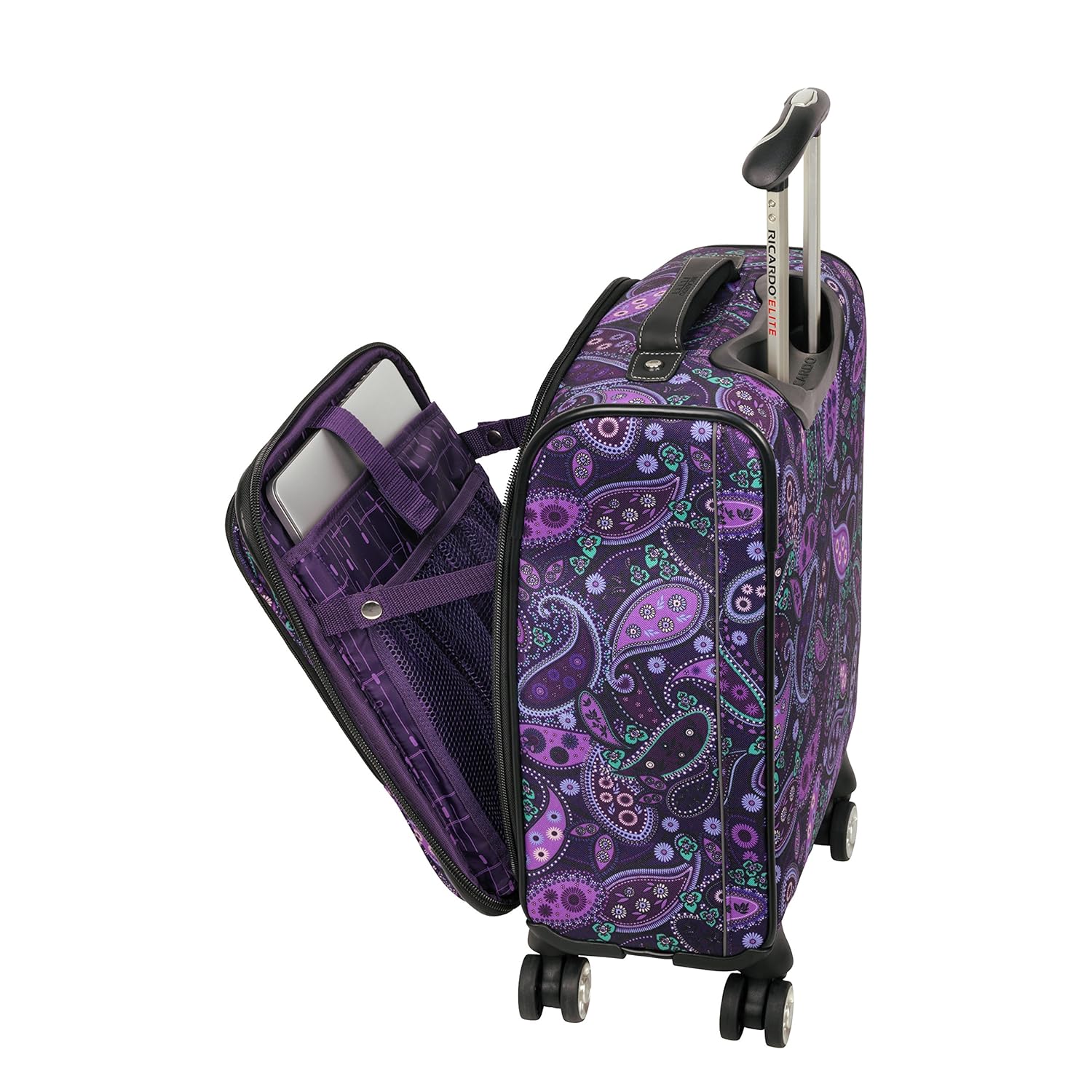 ricardo mar vista purple paisley luggage