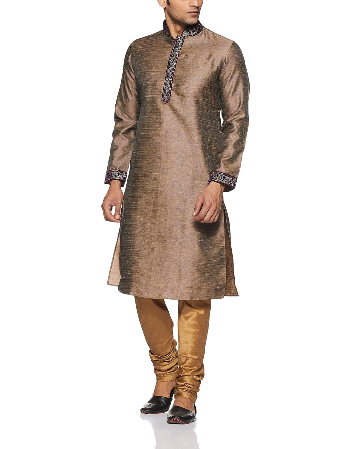 manu men's art silk kurta pyjama