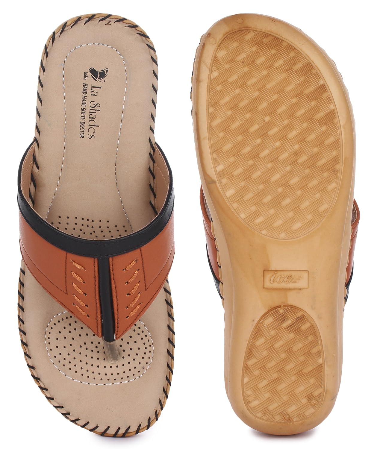 la shades 705, tan orthopedic doctor slipper for women