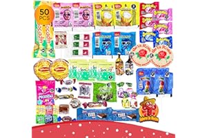 Mexican Candy Variety Pack (50 Count) Non-Spicy, Dulces Mexicanos, Mexican Snacks, with Bubbaloo, Bubulubu, Vero Candy, Mazapan, by Sabores de Mexico