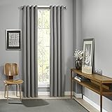 Eclipse 52" x 95" Insulated Darkening Single Panel Grommet Top Window Treatment Living Room, Grey