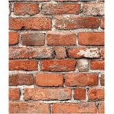tiltil Faux Brick Peel and Stick Wallpaper 3D Brick Wallpaper 17.7"x78.7" | Red Bricky Contact Paper Textured Self-Adhesive Wall Paper Removable Vintage Wallpapers Waterproof for Fireplace Kitchen