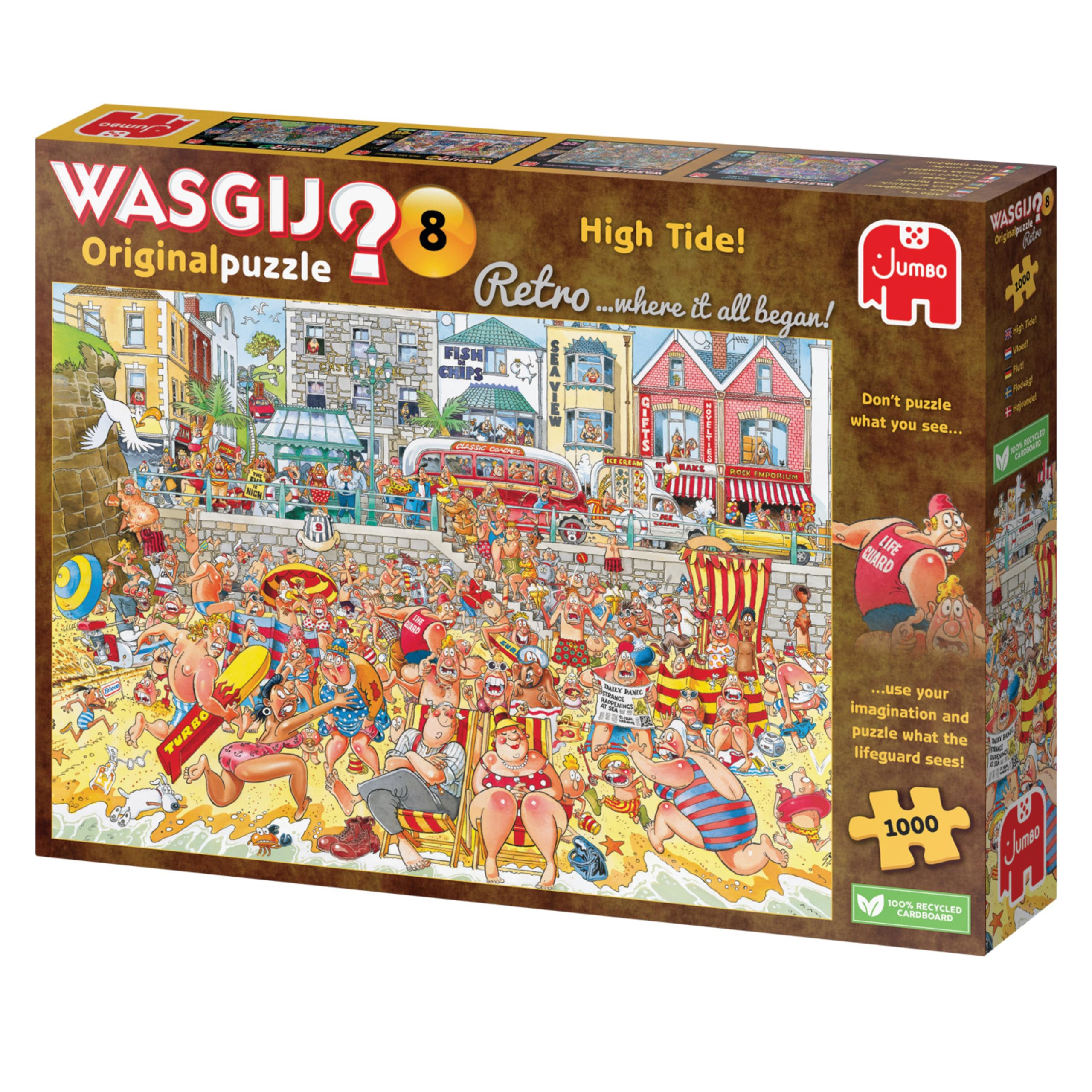 Photo 1 of Wasgij Retro Original 8 High Tide | Jigsaw Puzzle for Adults 1000 Pieces| The Brain Teasing Jigsaw Puzzle | 68 x 49cm Display | Jumbo