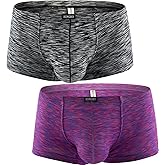 iKingsky Men's Pouch Boxer Briefs Stretch Shorts Underwear Colorful Bulge Trunk Underpanties