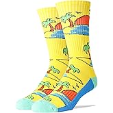 ooohyeah Men's Funny Athletic Crew Socks, Colorful Novelty Sport Training Socks, Comfort Performance Socks, Size 8-13