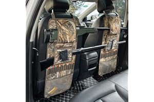 BLISSWILL 2 PCS Automotive Gun Racks Gun Sling Bag Gun Seat Organizer Car Accessory with Storage Pockets Tactical Car Seat Back Gun Rack Truck Gun Holder Gun Rack