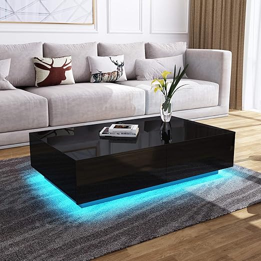 led black coffee table