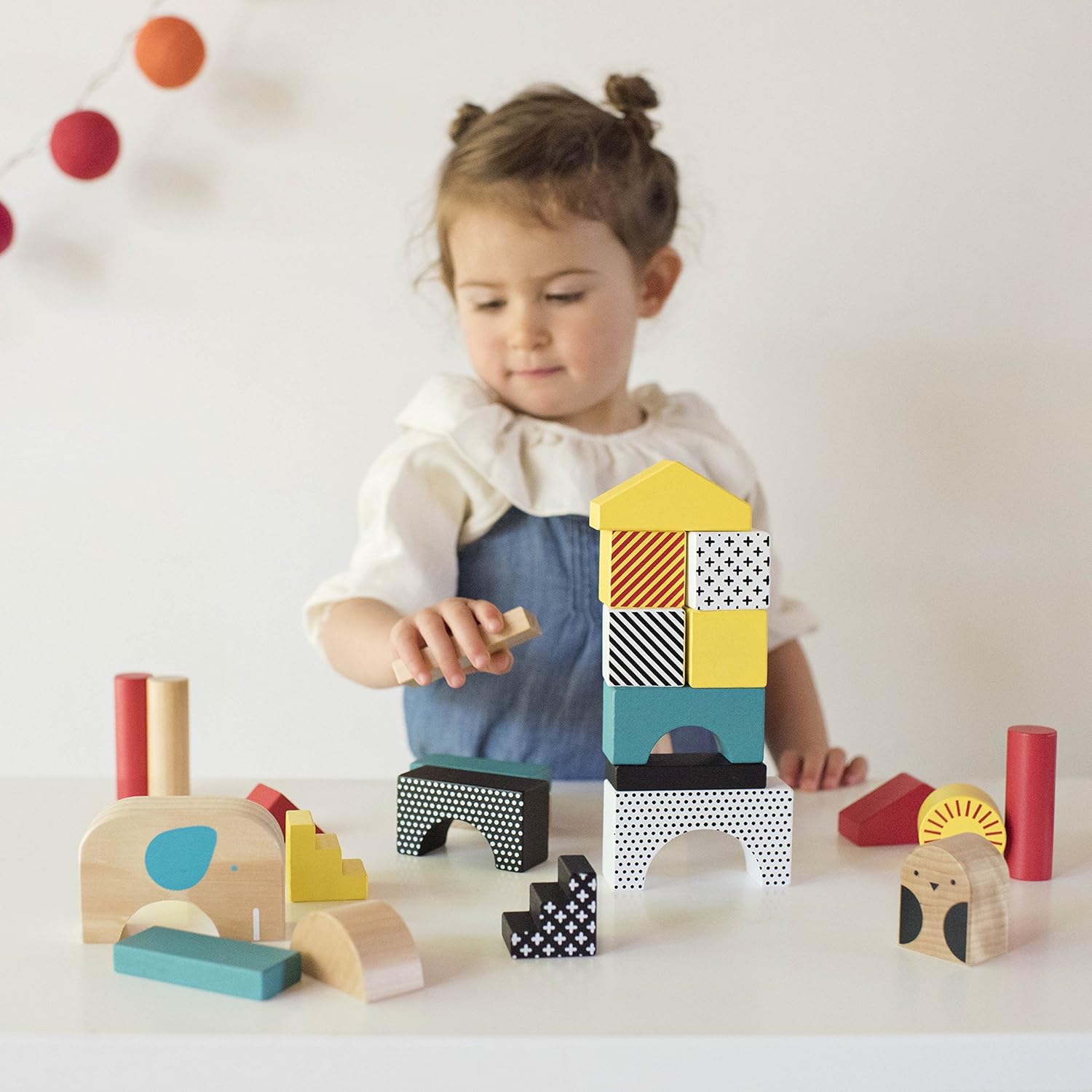 petit collage animal town wooden blocks