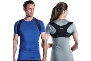 Gaiam Restore Posture Corrector for Women & Men - Back Straightener Adjustable Straps Compact Brace Support for Clavicle, Neck, Shoulder, Invisible Pain Relief