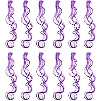SWACC 12 Stück Clip-In Haarverlängerungen – Bunte Strähnen, Einfarbig, 45-48 Cm