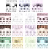 PHOGARY Self-Adhesive Rhinestone Sticker 3375 Pieces Crystal in 5 Size 15 Colors Bling Craft Jewels Gem Stickers for Crafts, Body, DIY Nails, Festival, Carnival, Makeup