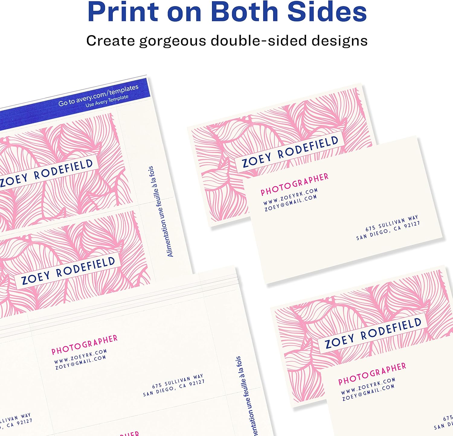 Avery Ink-Jet Printer White Business Cards (28371) : Pipe Fittings : Computers & Accessories